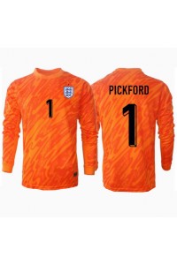 England Jordan Pickford #1 Keeper Fotballdrakt Hjemme Klær EM 2024 Lange ermer